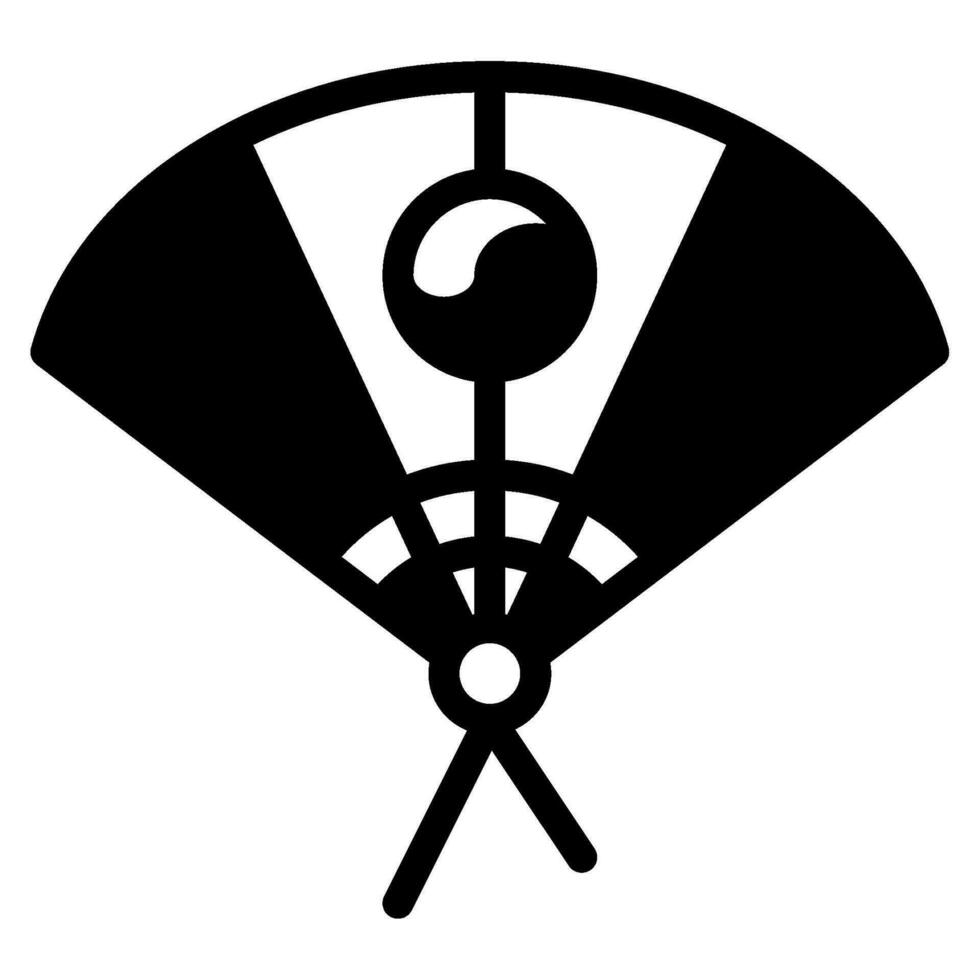 koreanska fläkt ikon illustration, för uiux, infografik, etc vektor