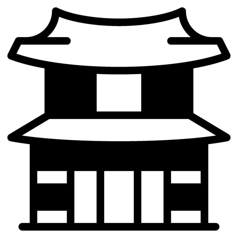 Hanok Symbol Illustration, zum uiux, Infografik, usw vektor