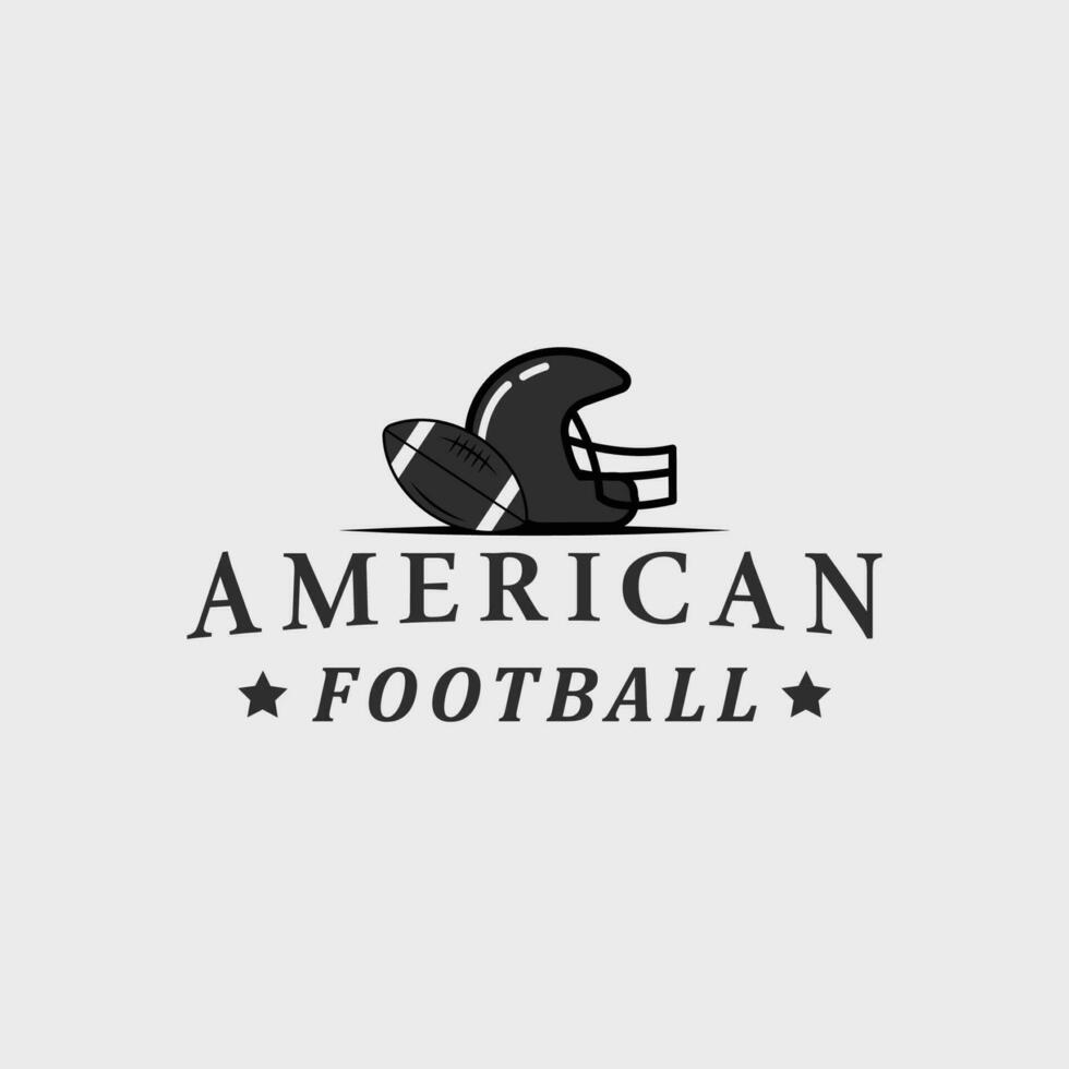 amerikan fotboll logotyp årgång vektor illustration mall ikon grafisk design