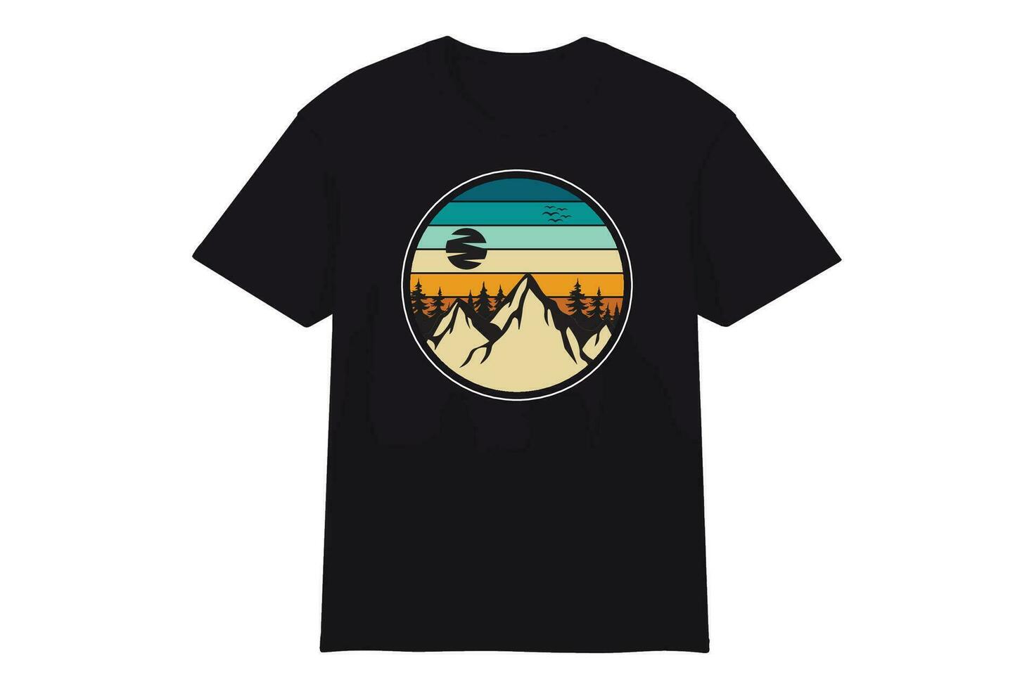 Berg T-Shirt Design Vektor