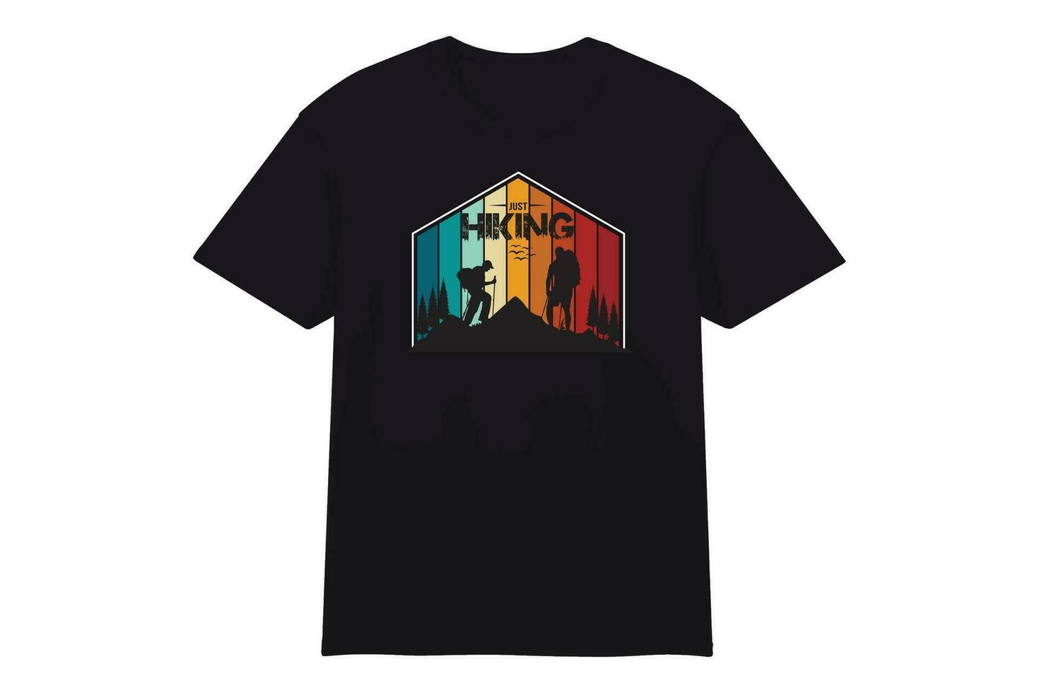 vandring t-shirt design vektor