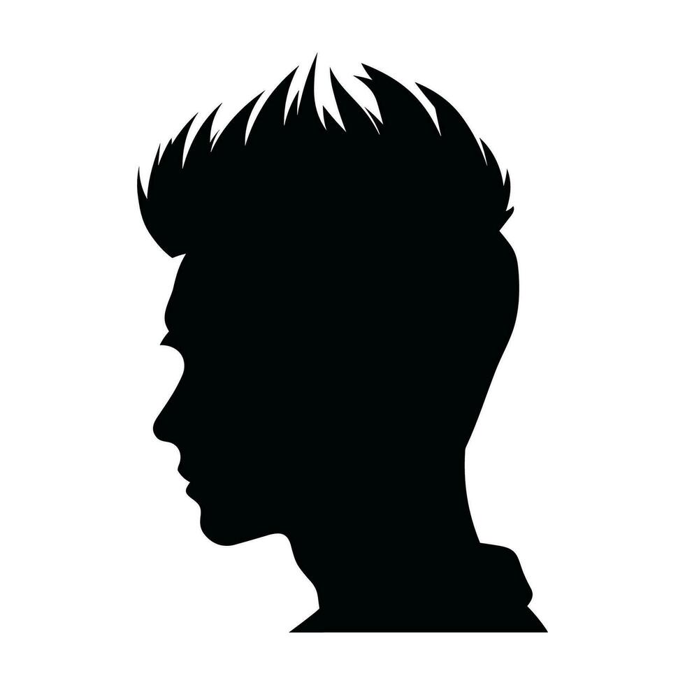 verblassen Haarschnitt Silhouette Clip Art, Männer Haar Schnitt Vektor, modisch stilvoll männlich Frisur Silhouette vektor