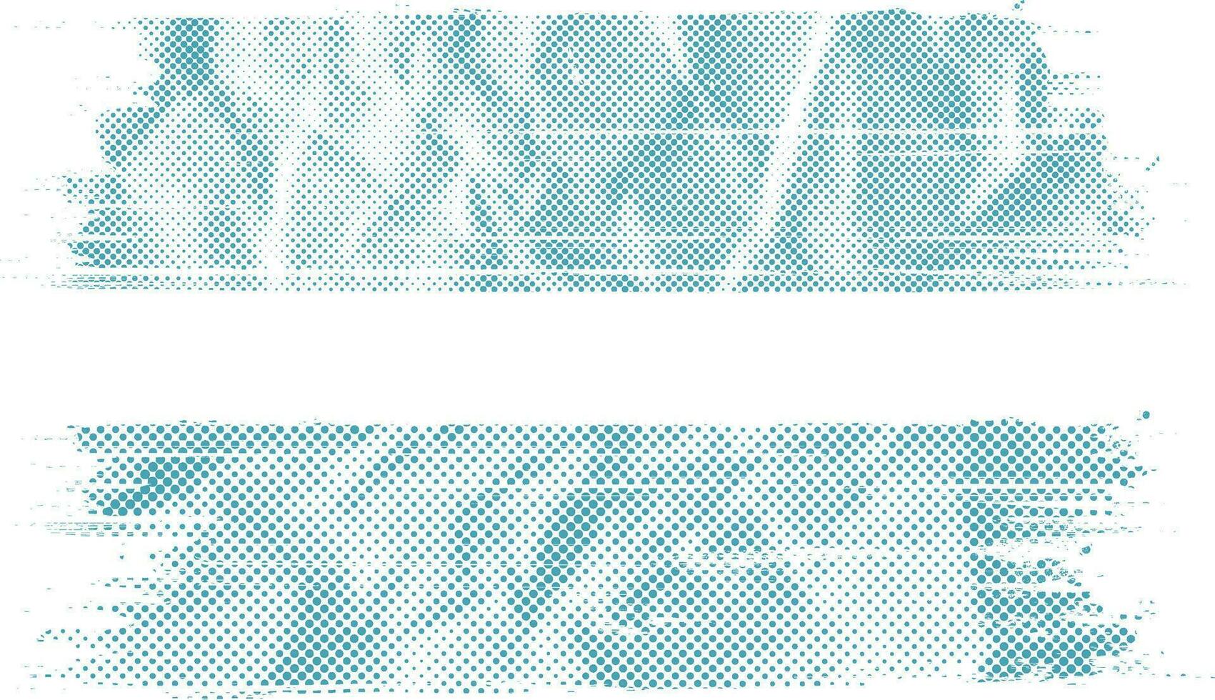 gepunktet Halbton Muster Collage Papier Schnitt aus Textur Vektor Bürste Schlaganfälle einstellen