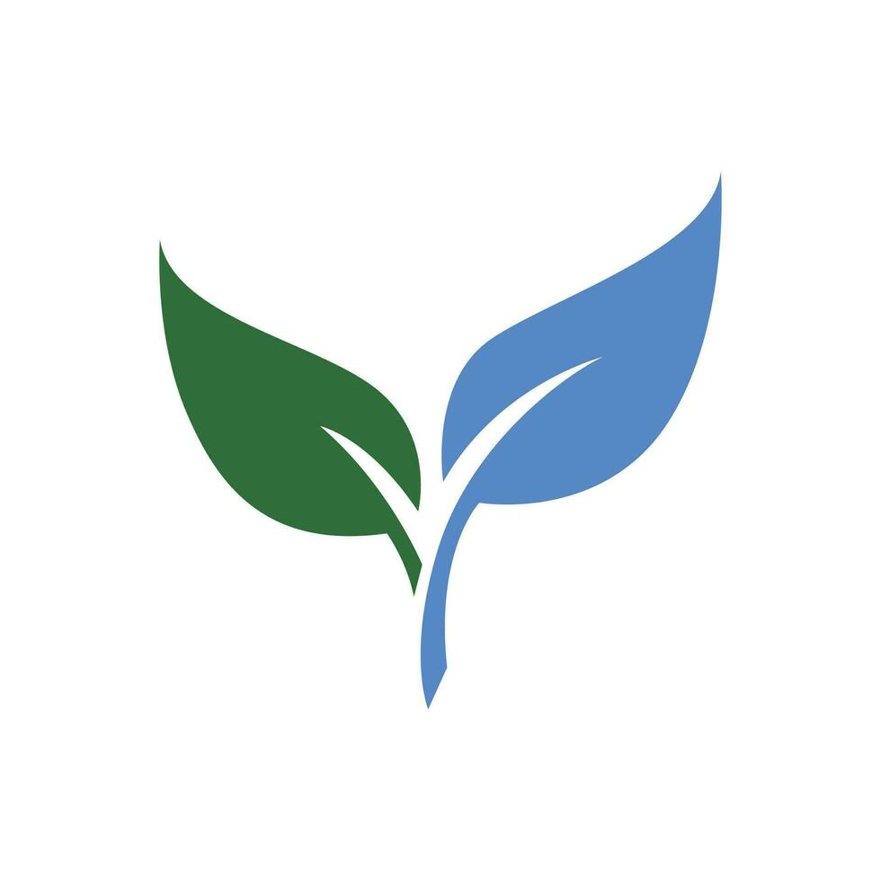 Grün Blatt Ökologie Logo Natur Element Vektor