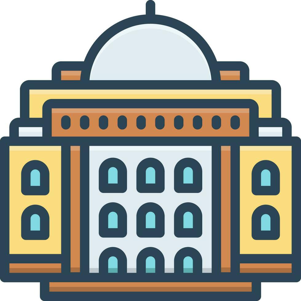 Färg ikon för lagstiftande församling vektor