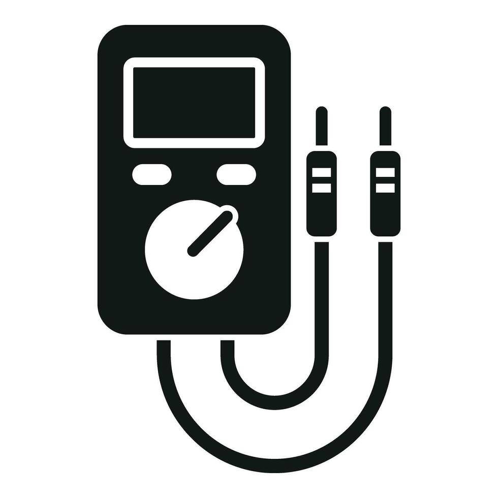 Laptop Bedienung Multimeter Symbol einfach Vektor. Daten System vektor