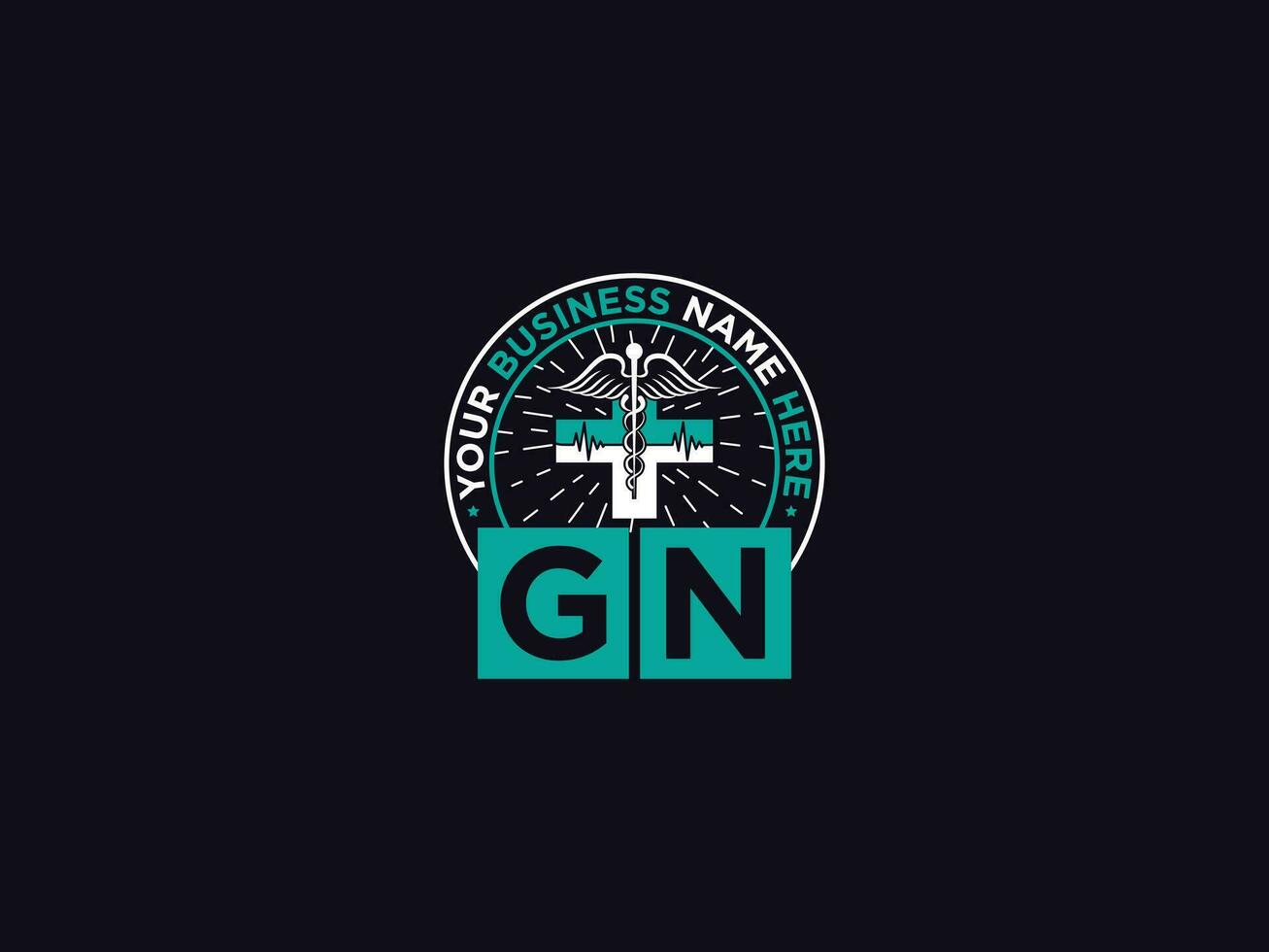 Typografie gn Logo, Initiale gn Luxus medizinisch Ärzte Logo zum Sie vektor