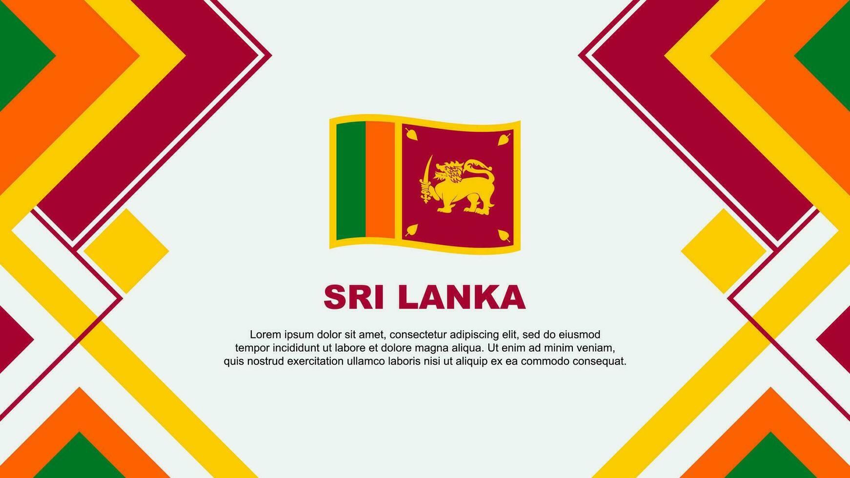 sri Lanka Flagge abstrakt Hintergrund Design Vorlage. sri Lanka Unabhängigkeit Tag Banner Hintergrund Vektor Illustration. sri Lanka Banner