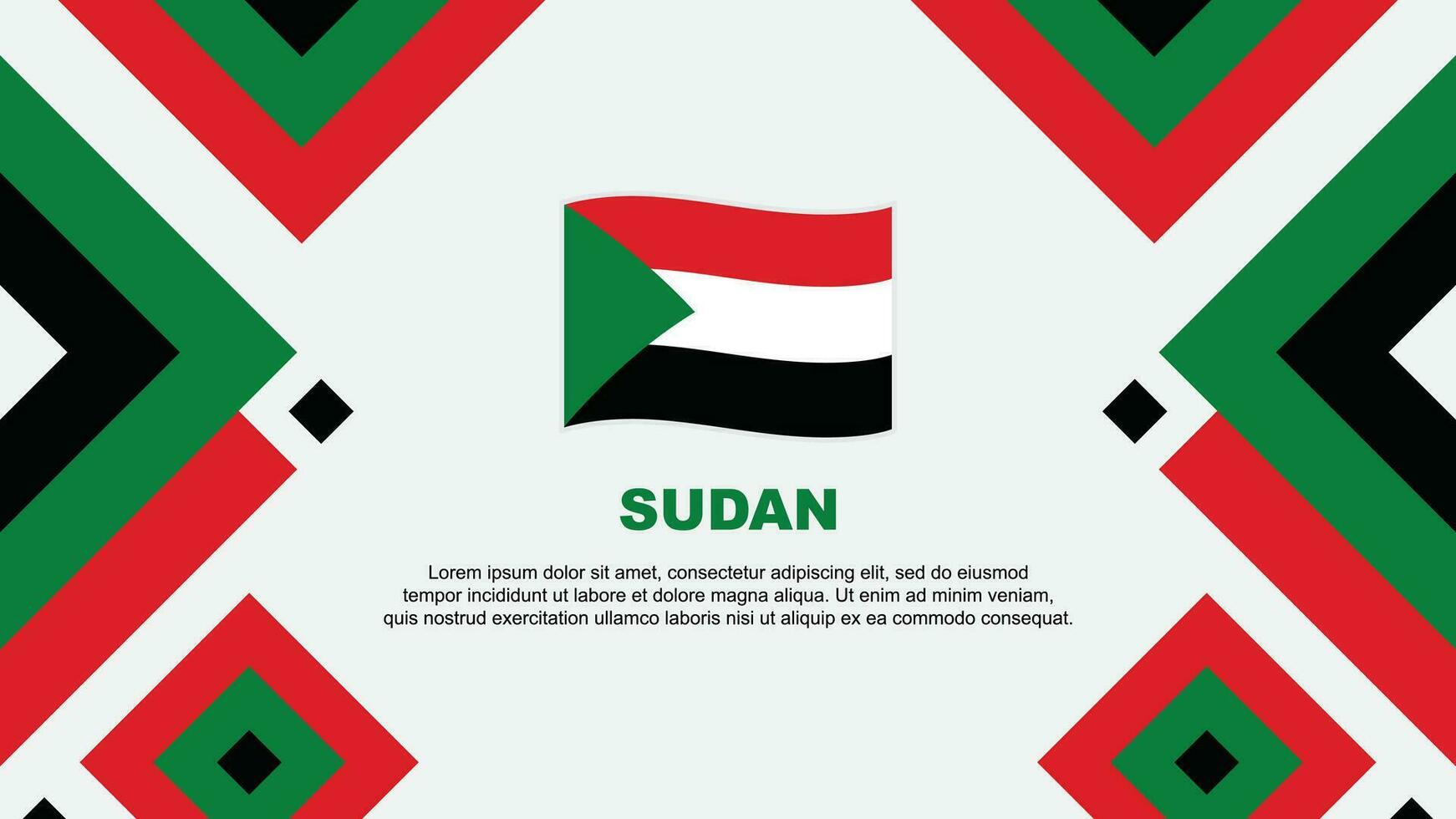 sudan flagga abstrakt bakgrund design mall. sudan oberoende dag baner tapet vektor illustration. sudan mall