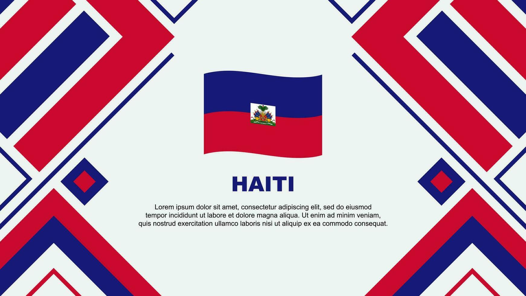 haiti flagga abstrakt bakgrund design mall. haiti oberoende dag baner tapet vektor illustration. haiti flagga