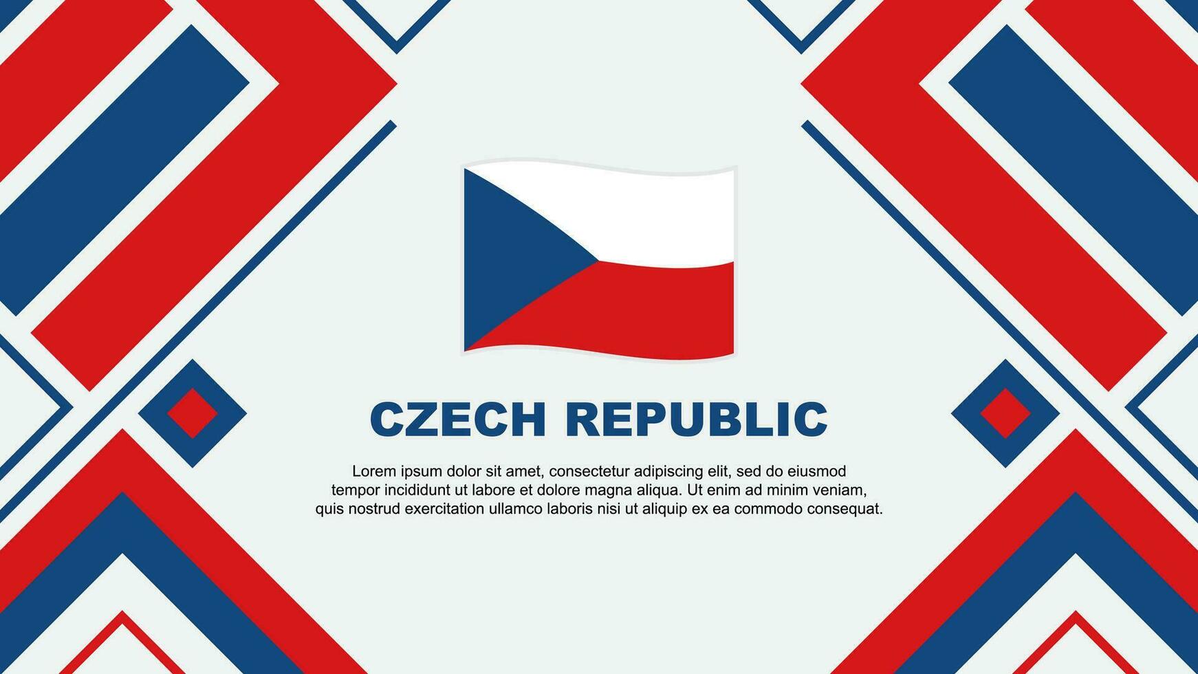 Tschechisch Republik Flagge abstrakt Hintergrund Design Vorlage. Tschechisch Republik Unabhängigkeit Tag Banner Hintergrund Vektor Illustration. Tschechisch Republik Flagge