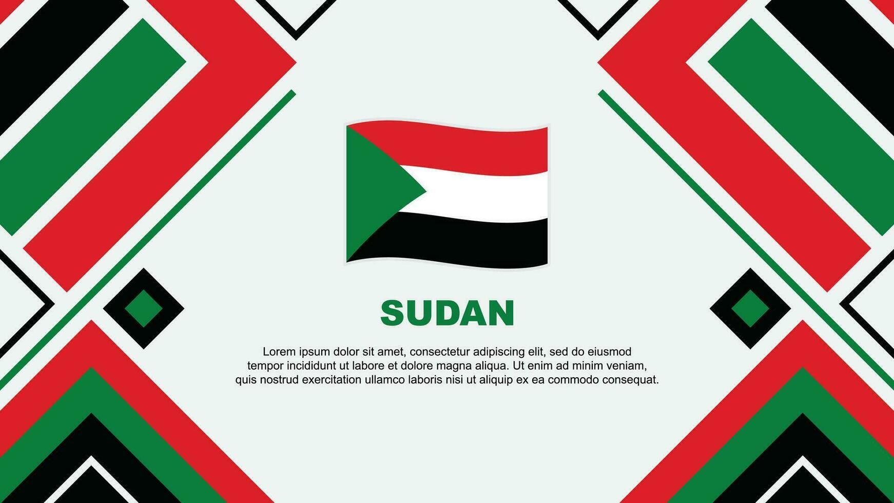 sudan flagga abstrakt bakgrund design mall. sudan oberoende dag baner tapet vektor illustration. sudan flagga