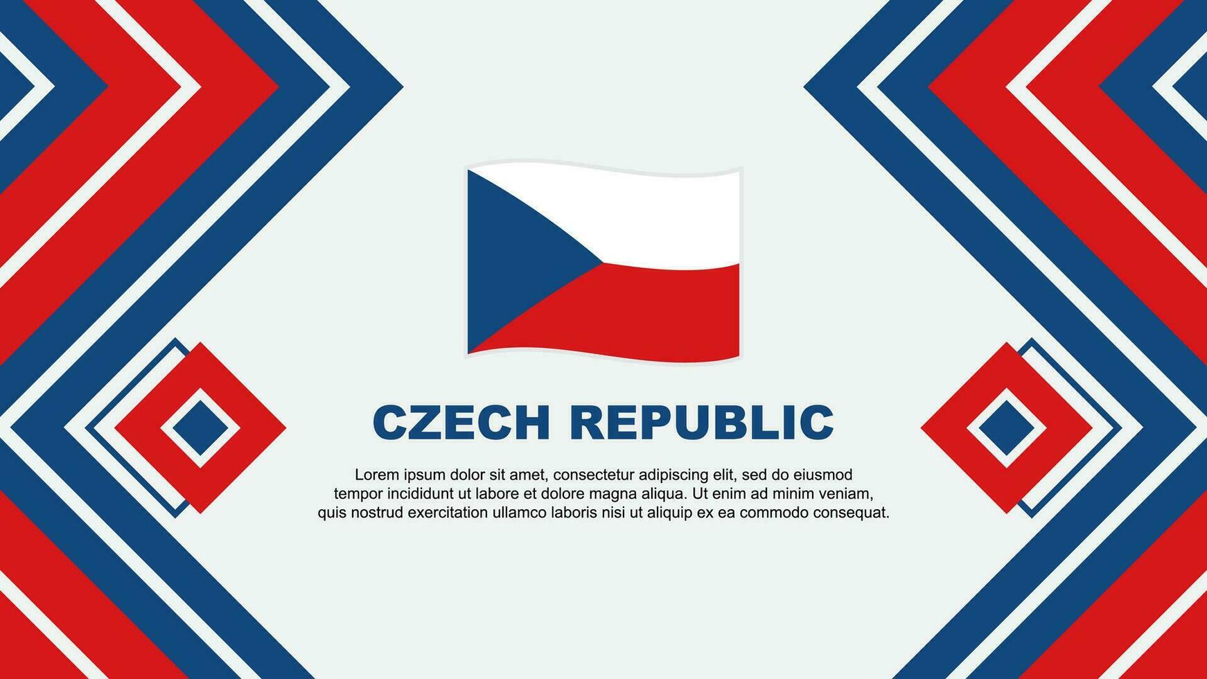 Tschechisch Republik Flagge abstrakt Hintergrund Design Vorlage. Tschechisch Republik Unabhängigkeit Tag Banner Hintergrund Vektor Illustration. Tschechisch Republik Design