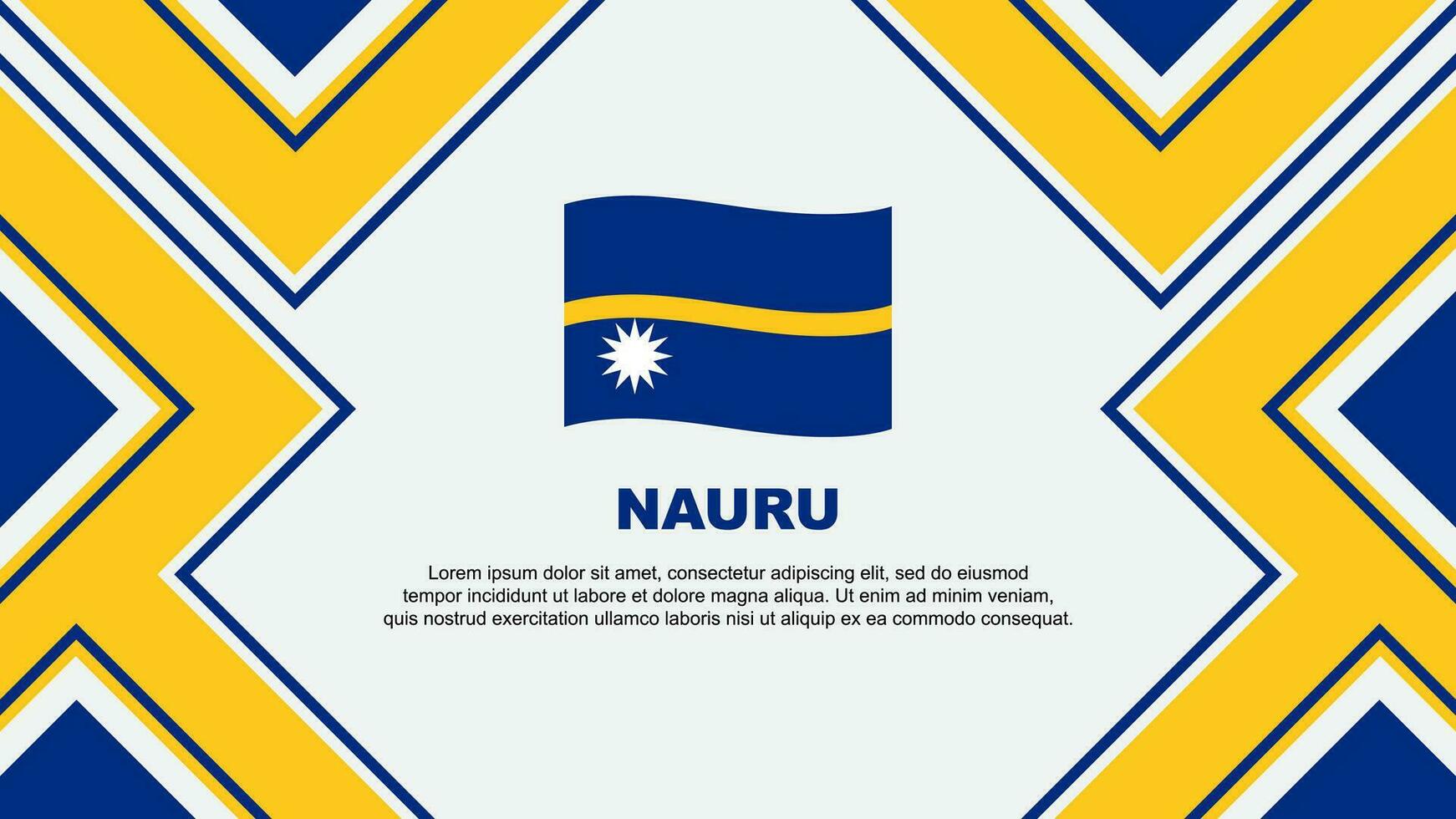 nauru flagga abstrakt bakgrund design mall. nauru oberoende dag baner tapet vektor illustration. nauru vektor