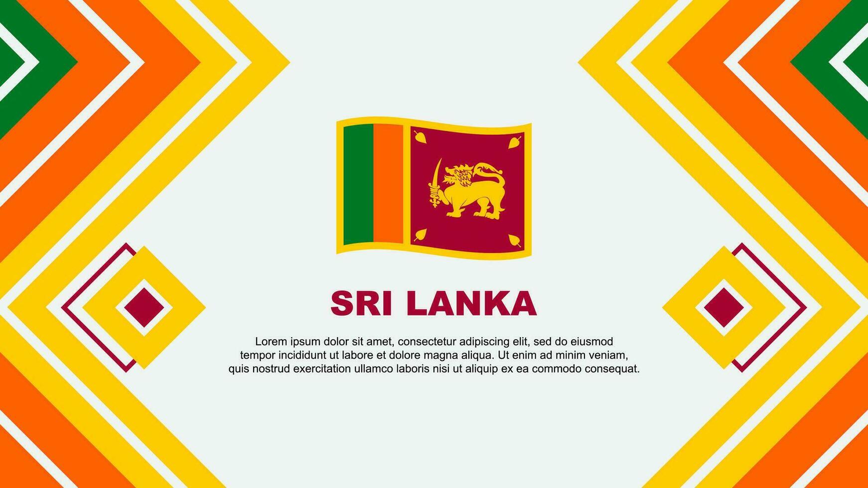 sri Lanka Flagge abstrakt Hintergrund Design Vorlage. sri Lanka Unabhängigkeit Tag Banner Hintergrund Vektor Illustration. sri Lanka Design