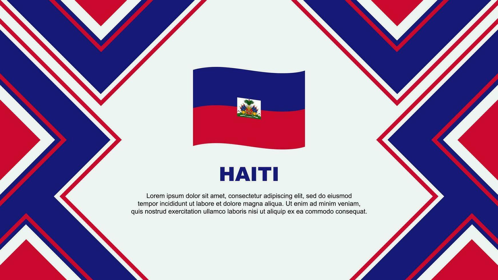 Haiti Flagge abstrakt Hintergrund Design Vorlage. Haiti Unabhängigkeit Tag Banner Hintergrund Vektor Illustration. Haiti Vektor