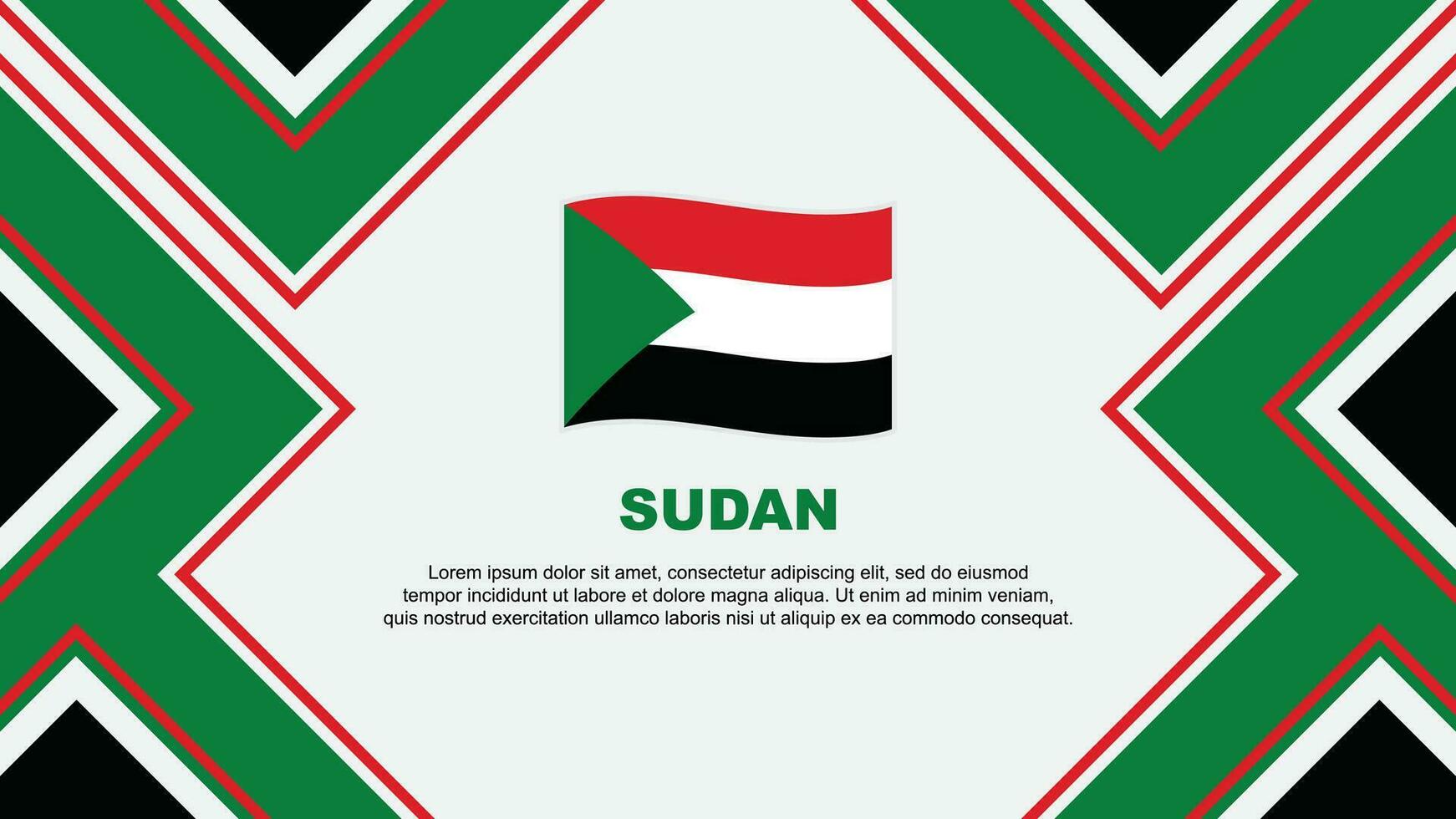 sudan flagga abstrakt bakgrund design mall. sudan oberoende dag baner tapet vektor illustration. sudan vektor