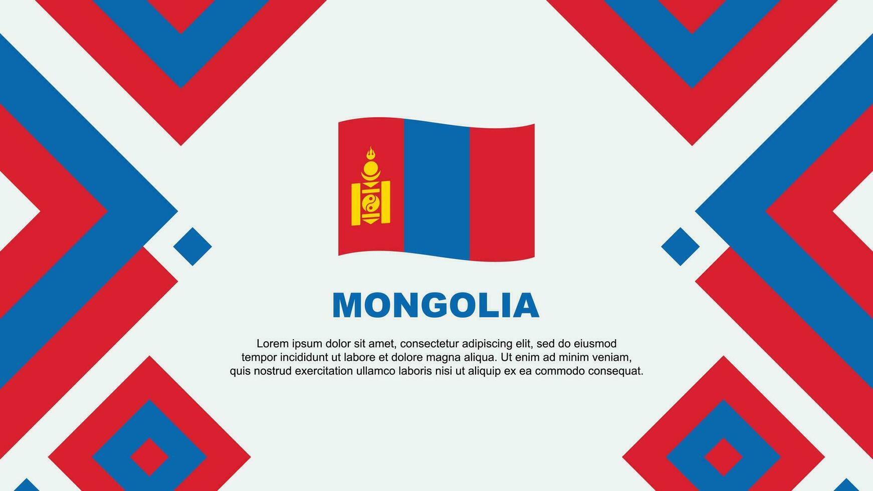 mongoliet flagga abstrakt bakgrund design mall. mongoliet oberoende dag baner tapet vektor illustration. mongoliet mall