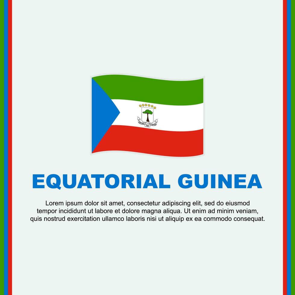 ekvatorial guinea flagga bakgrund design mall. ekvatorial guinea oberoende dag baner social media posta. ekvatorial guinea tecknad serie vektor