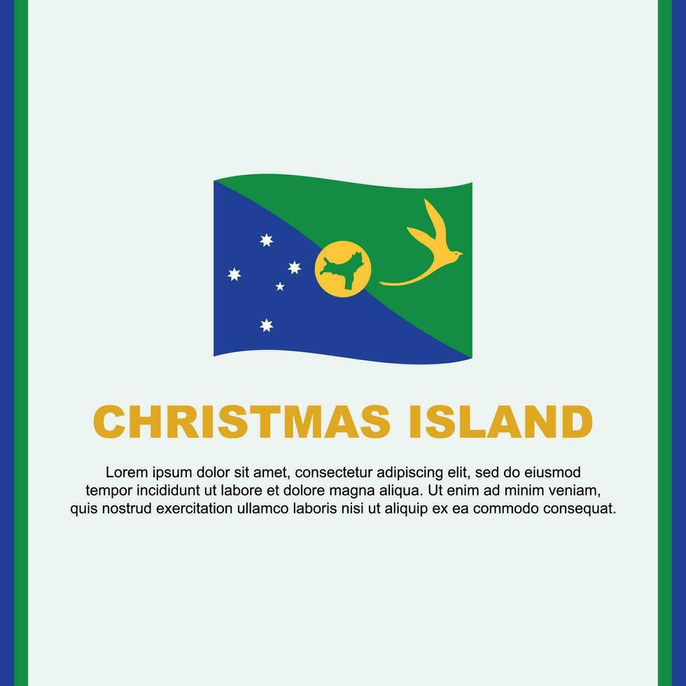 Weihnachten Insel Flagge Hintergrund Design Vorlage. Weihnachten Insel Unabhängigkeit Tag Banner Sozial Medien Post. Weihnachten Insel Karikatur vektor