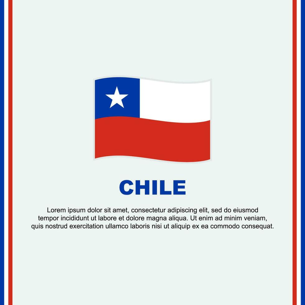 chile flagga bakgrund design mall. chile oberoende dag baner social media posta. chile tecknad serie vektor