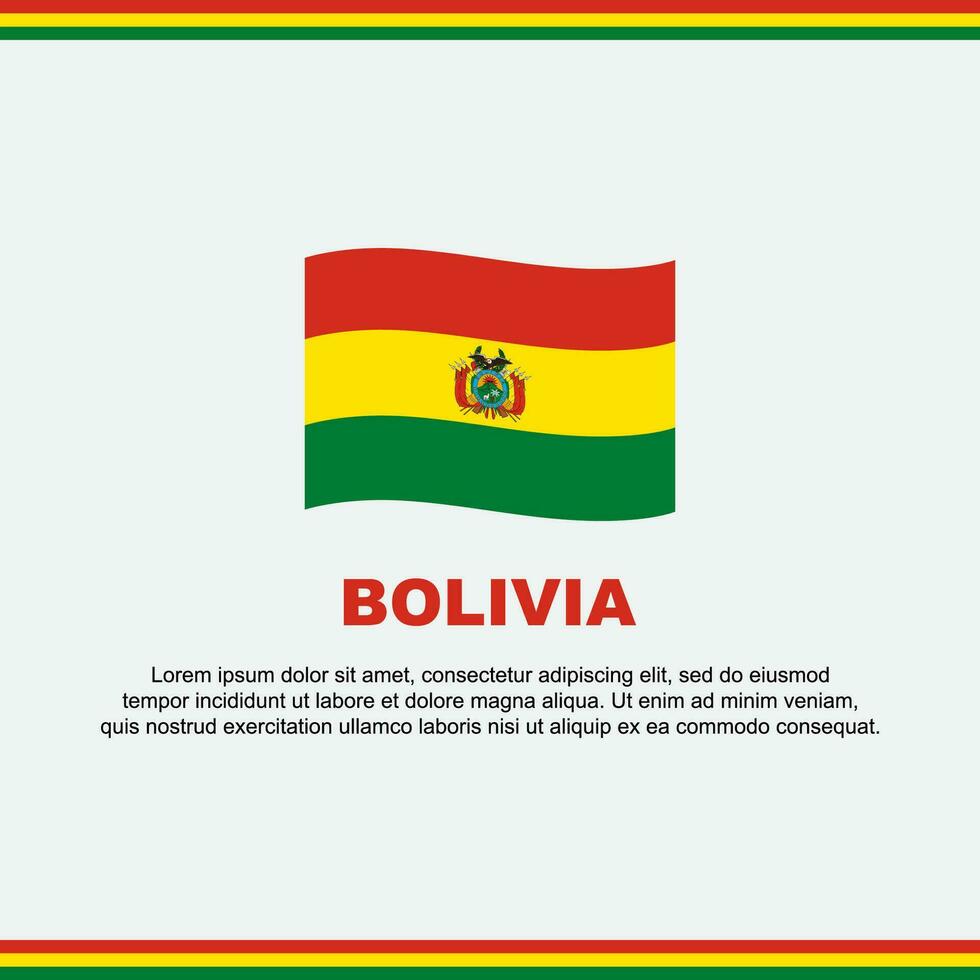 bolivia flagga bakgrund design mall. bolivia oberoende dag baner social media posta. bolivia design vektor