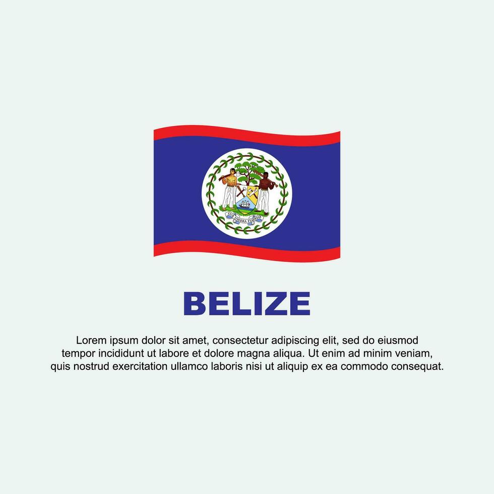 belize Flagge Hintergrund Design Vorlage. belize Unabhängigkeit Tag Banner Sozial Medien Post. belize Hintergrund vektor