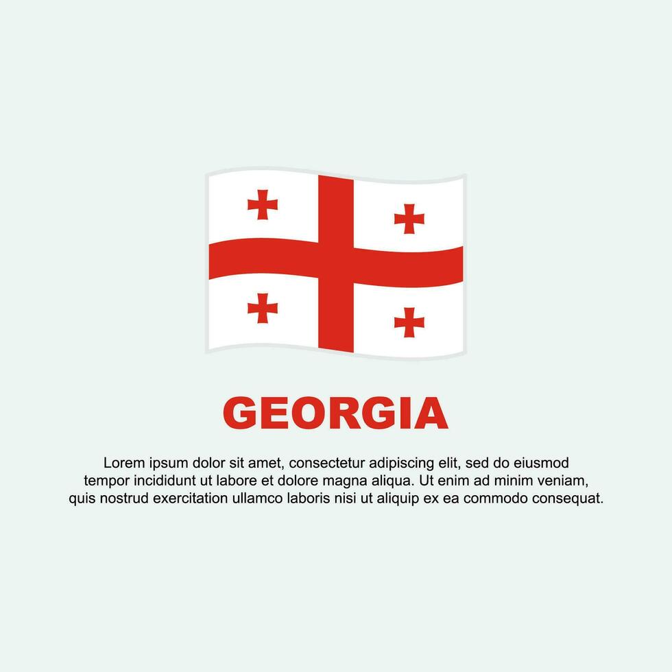 Georgia Flagge Hintergrund Design Vorlage. Georgia Unabhängigkeit Tag Banner Sozial Medien Post. Georgia Hintergrund vektor