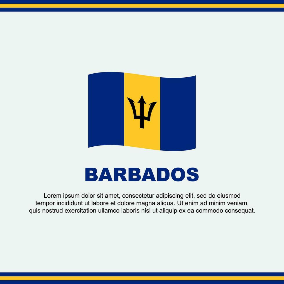 Barbados Flagge Hintergrund Design Vorlage. Barbados Unabhängigkeit Tag Banner Sozial Medien Post. Barbados Design vektor