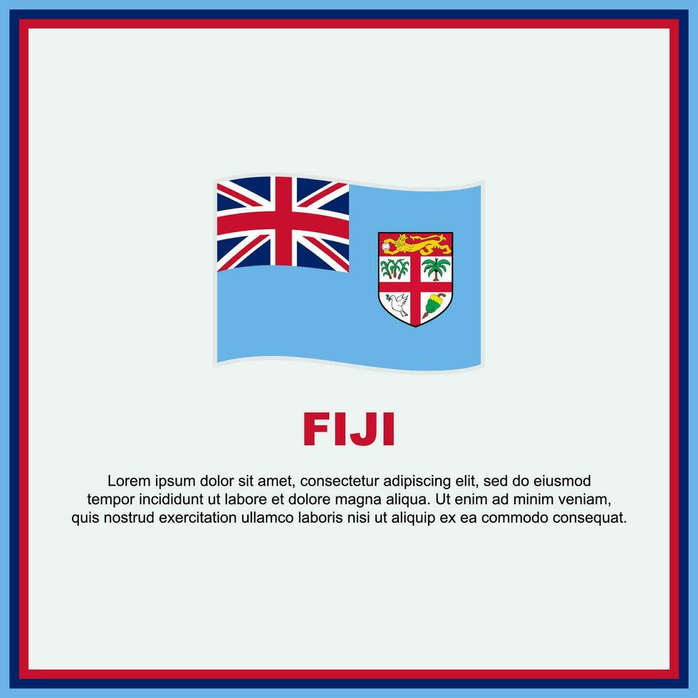fiji flagga bakgrund design mall. fiji oberoende dag baner social media posta. fiji baner vektor