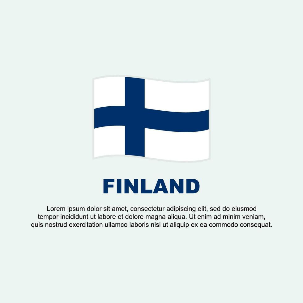 Finnland Flagge Hintergrund Design Vorlage. Finnland Unabhängigkeit Tag Banner Sozial Medien Post. Finnland Hintergrund vektor