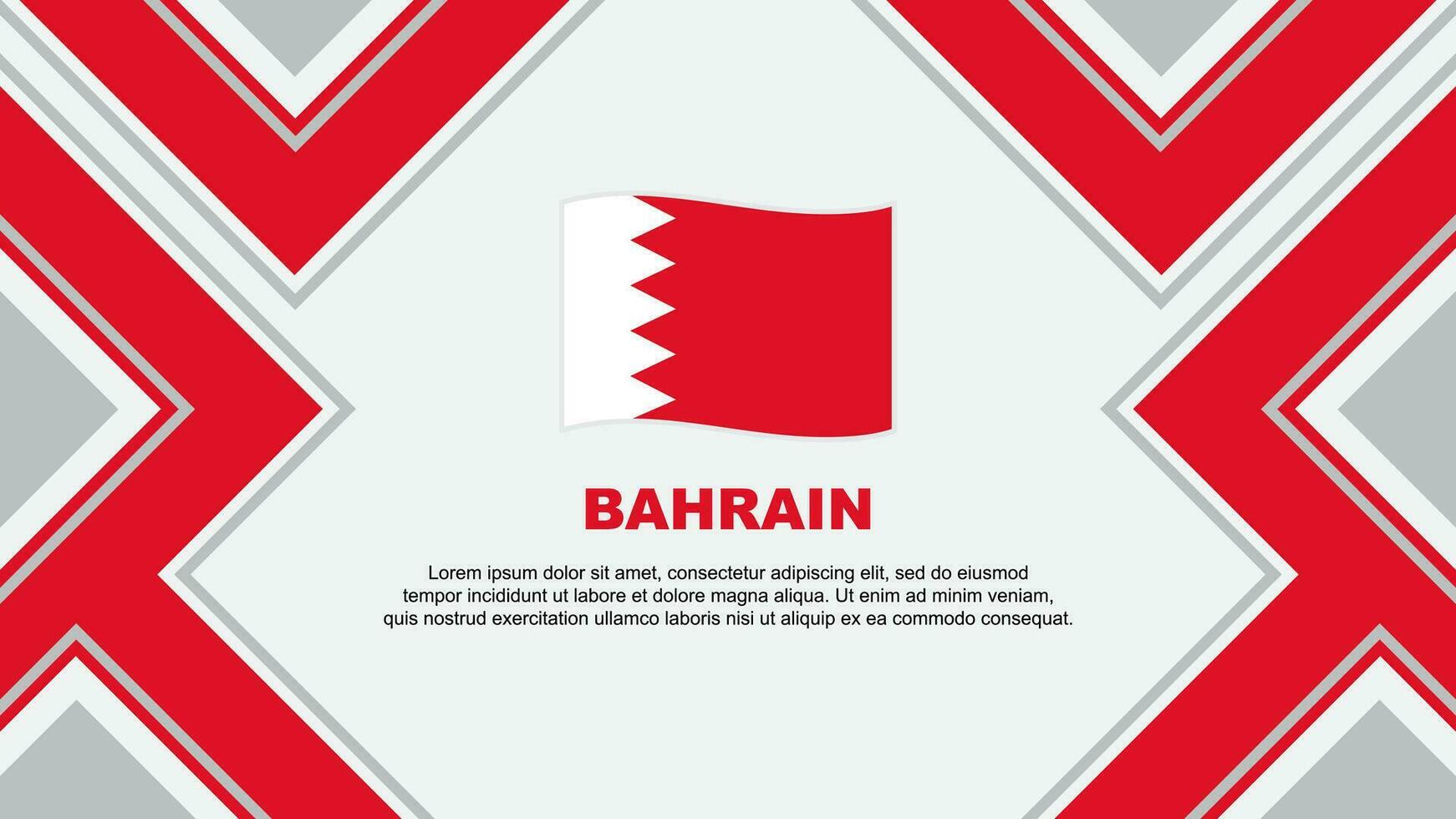 Bahrain Flagge abstrakt Hintergrund Design Vorlage. Bahrain Unabhängigkeit Tag Banner Hintergrund Vektor Illustration. Bahrain Vektor