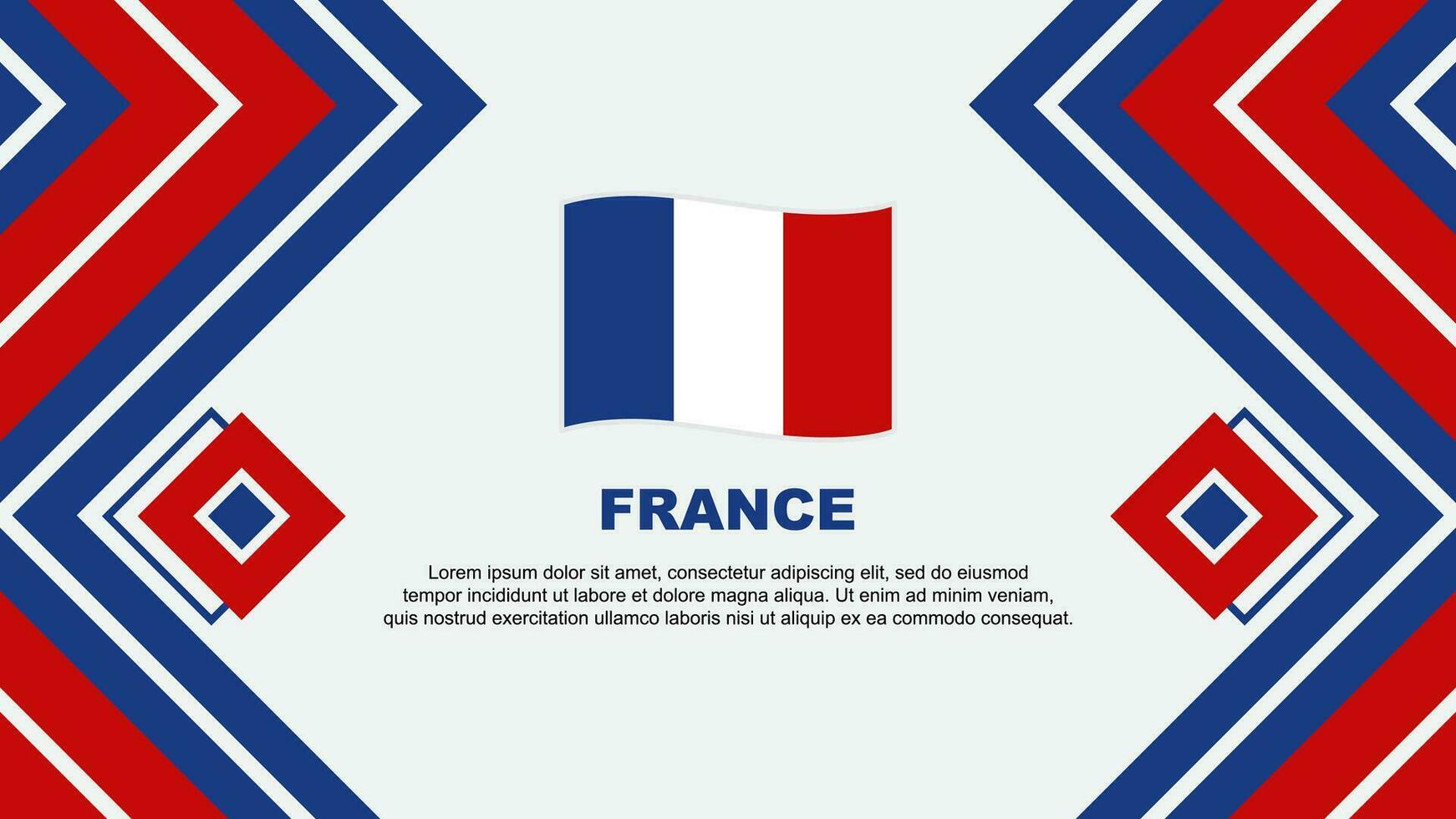 Frankreich Flagge abstrakt Hintergrund Design Vorlage. Frankreich Unabhängigkeit Tag Banner Hintergrund Vektor Illustration. Frankreich Design