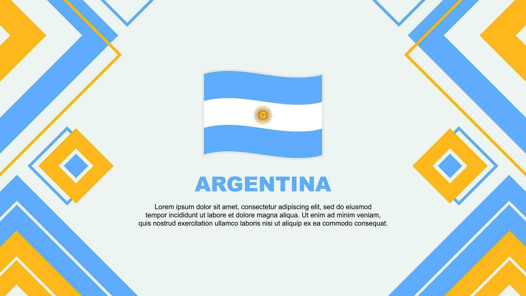 Argentinien Flagge abstrakt Hintergrund Design Vorlage. Argentinien Unabhängigkeit Tag Banner Hintergrund Vektor Illustration. Argentinien Hintergrund