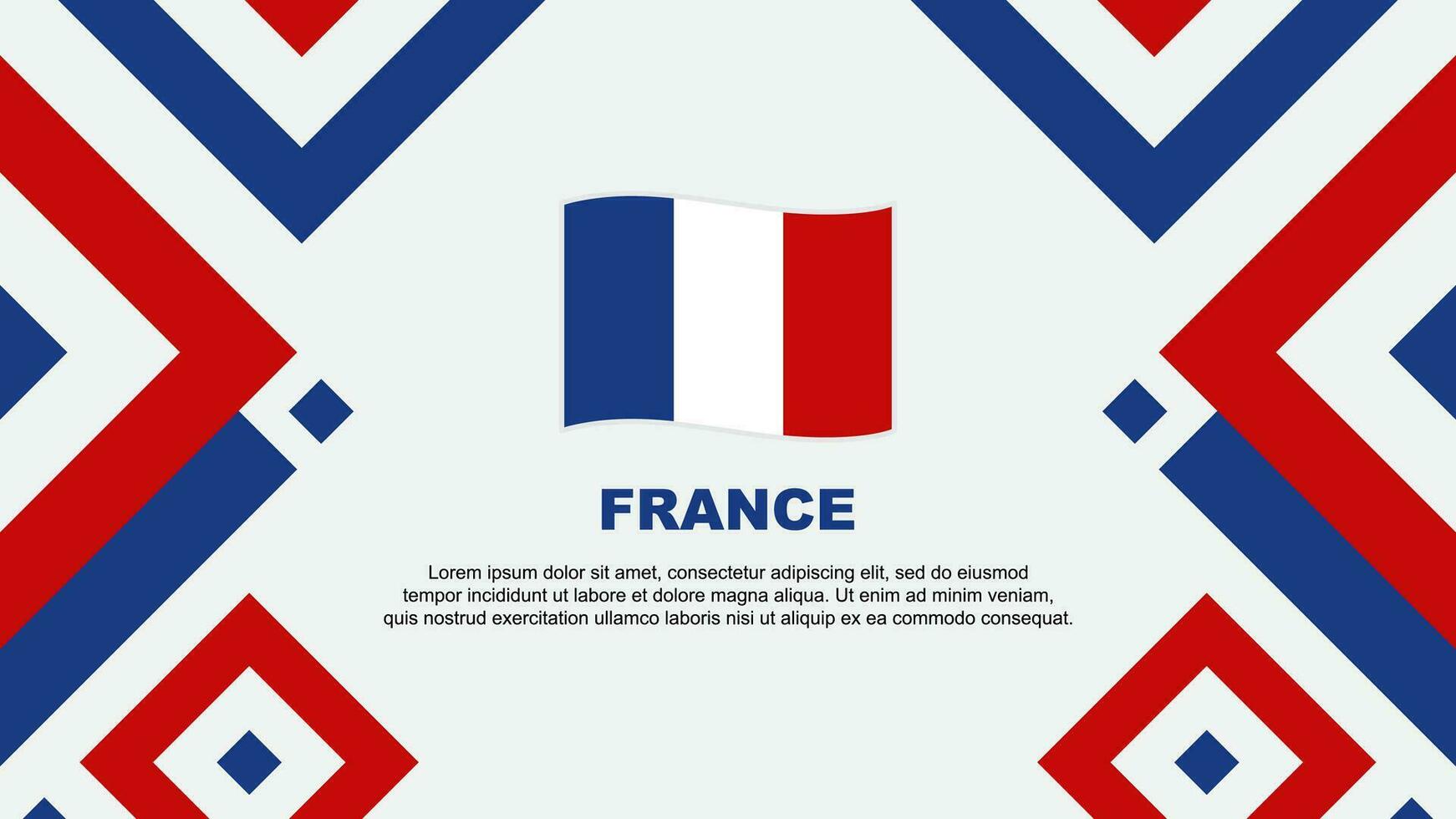 Frankreich Flagge abstrakt Hintergrund Design Vorlage. Frankreich Unabhängigkeit Tag Banner Hintergrund Vektor Illustration. Frankreich Vorlage