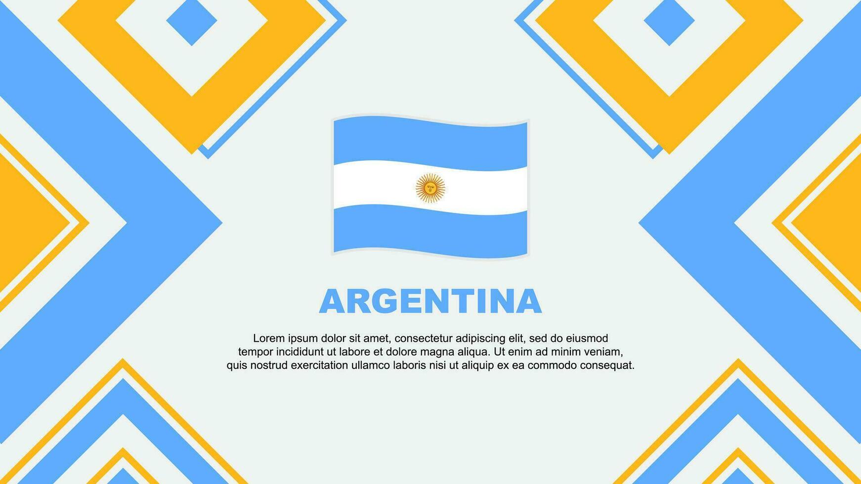 Argentinien Flagge abstrakt Hintergrund Design Vorlage. Argentinien Unabhängigkeit Tag Banner Hintergrund Vektor Illustration. Argentinien Unabhängigkeit Tag