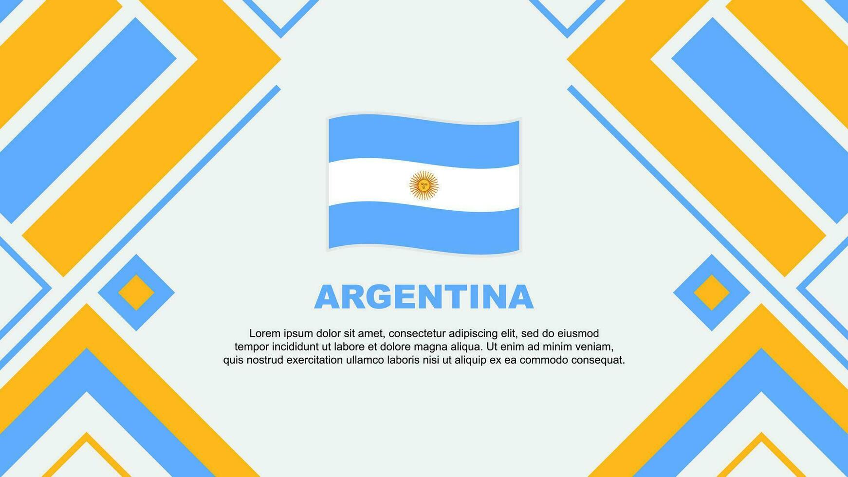 Argentinien Flagge abstrakt Hintergrund Design Vorlage. Argentinien Unabhängigkeit Tag Banner Hintergrund Vektor Illustration. Argentinien Flagge