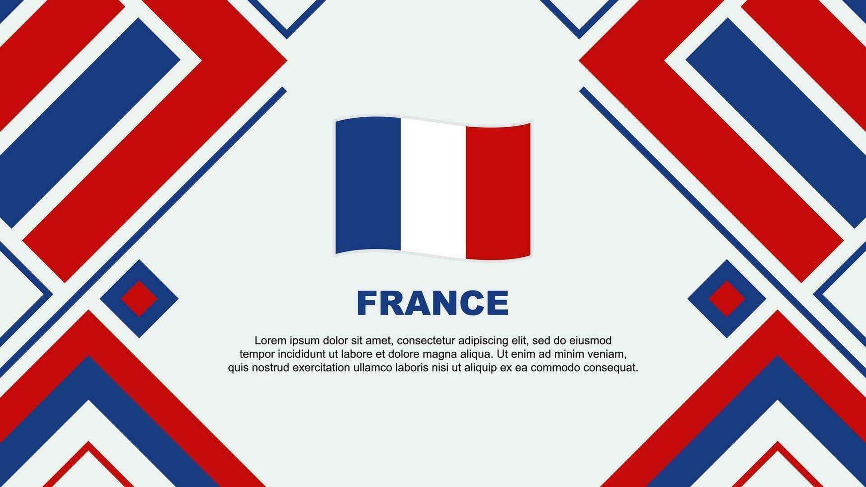Frankreich Flagge abstrakt Hintergrund Design Vorlage. Frankreich Unabhängigkeit Tag Banner Hintergrund Vektor Illustration. Frankreich Flagge
