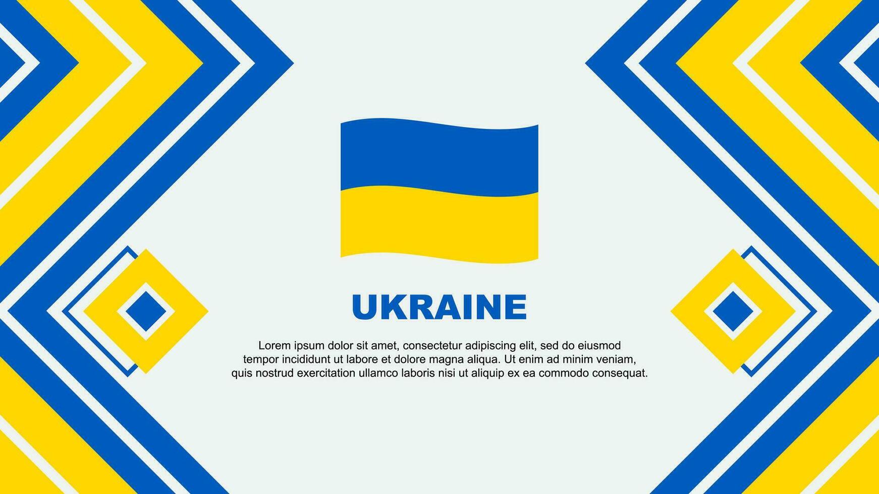 Ukraine Flagge abstrakt Hintergrund Design Vorlage. Ukraine Unabhängigkeit Tag Banner Hintergrund Vektor Illustration. Ukraine Design