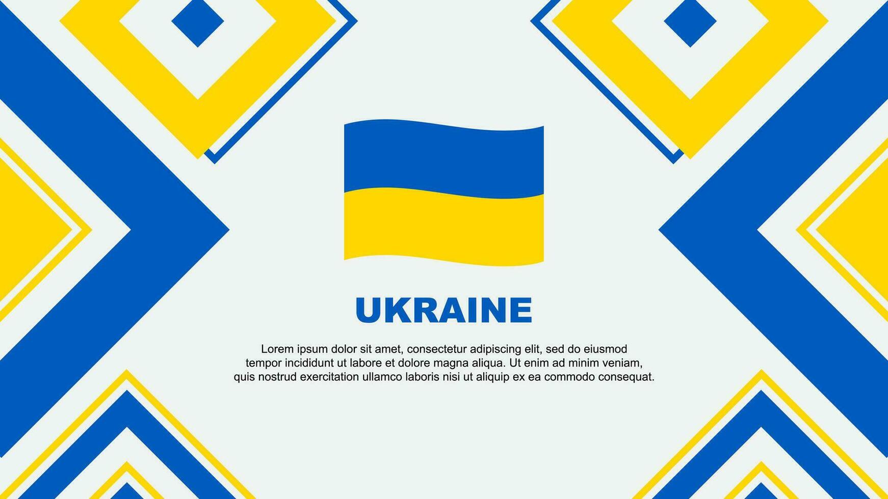 Ukraine Flagge abstrakt Hintergrund Design Vorlage. Ukraine Unabhängigkeit Tag Banner Hintergrund Vektor Illustration. Ukraine Unabhängigkeit Tag