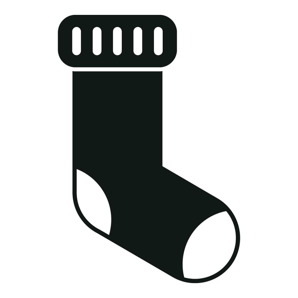 Wolle Socke Symbol einfach Vektor. Textil- Zuhause Stoff vektor