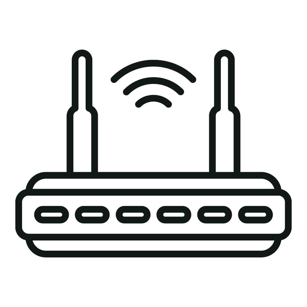 wiFi router ikon översikt vektor. smart kontor vektor