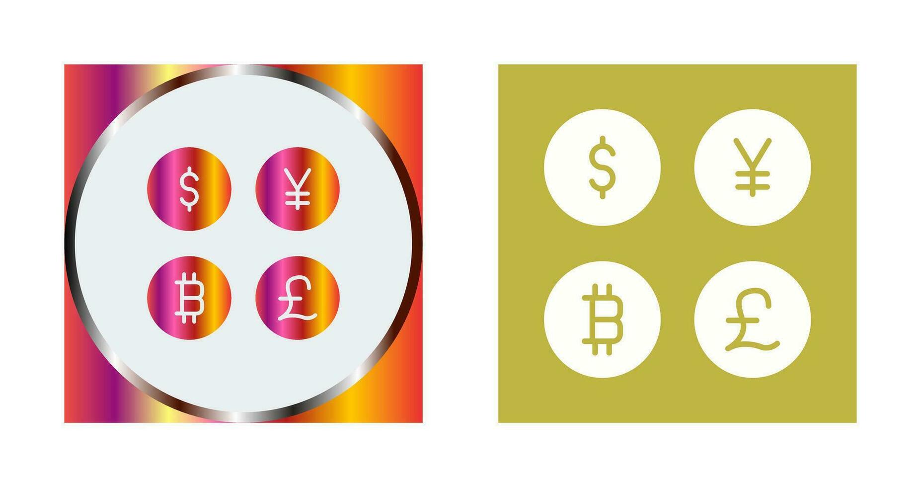 valuta symboler vektor ikon