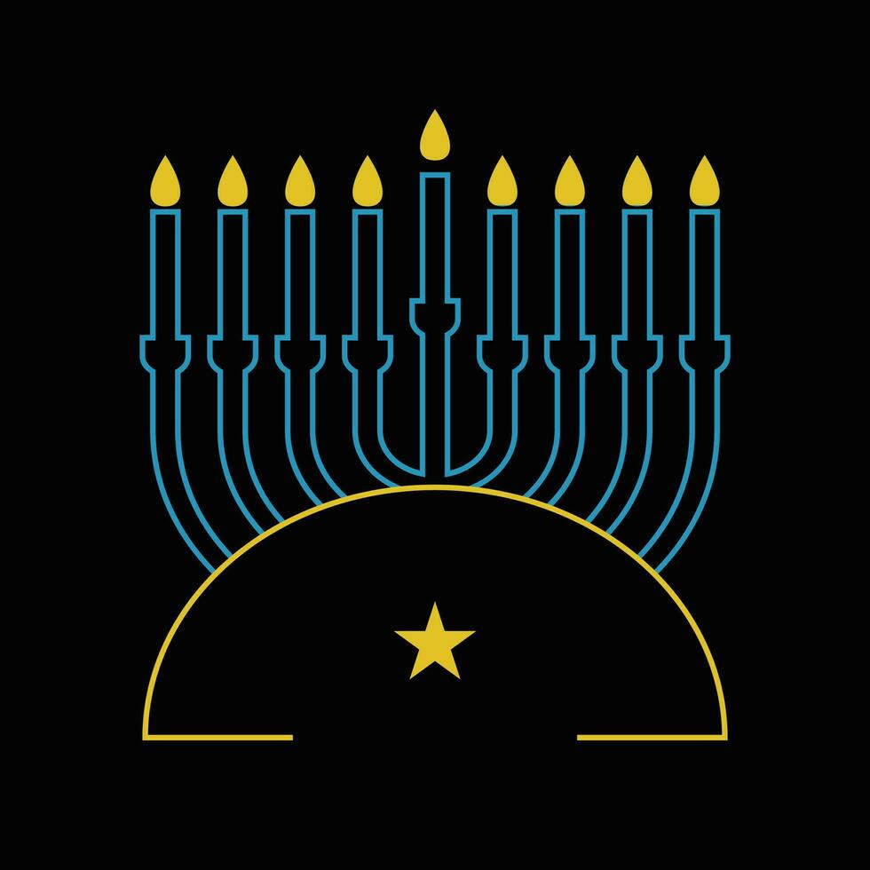 hanukkah dag t skjorta design. vektor