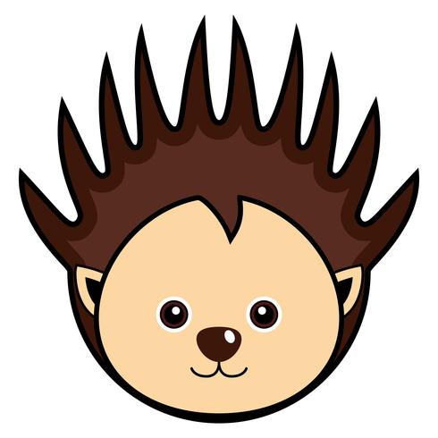 Gullig Porcupine Vector. vektor