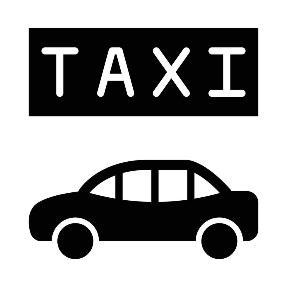 taxi vektor glyf ikon för personlig och kommersiell använda sig av.