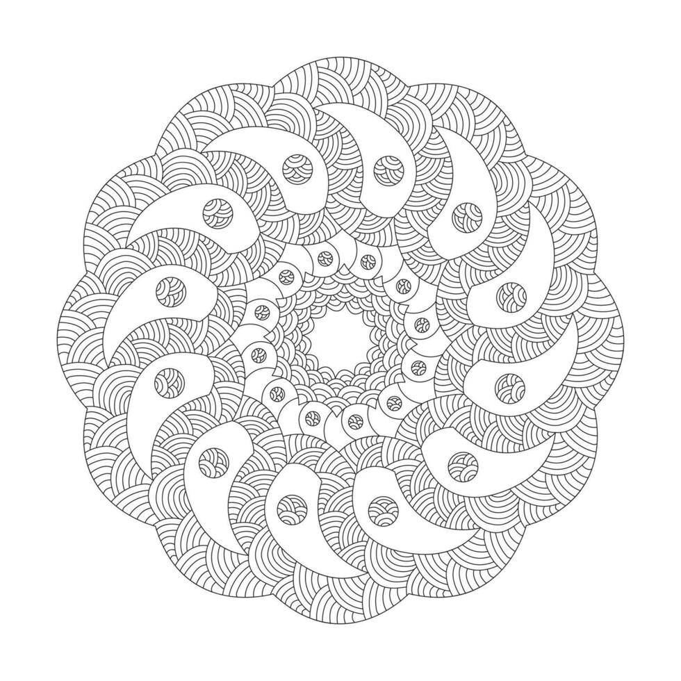 heilig Trost drehen Färbung Buch Mandala Seite zum kdp Buch Innere vektor