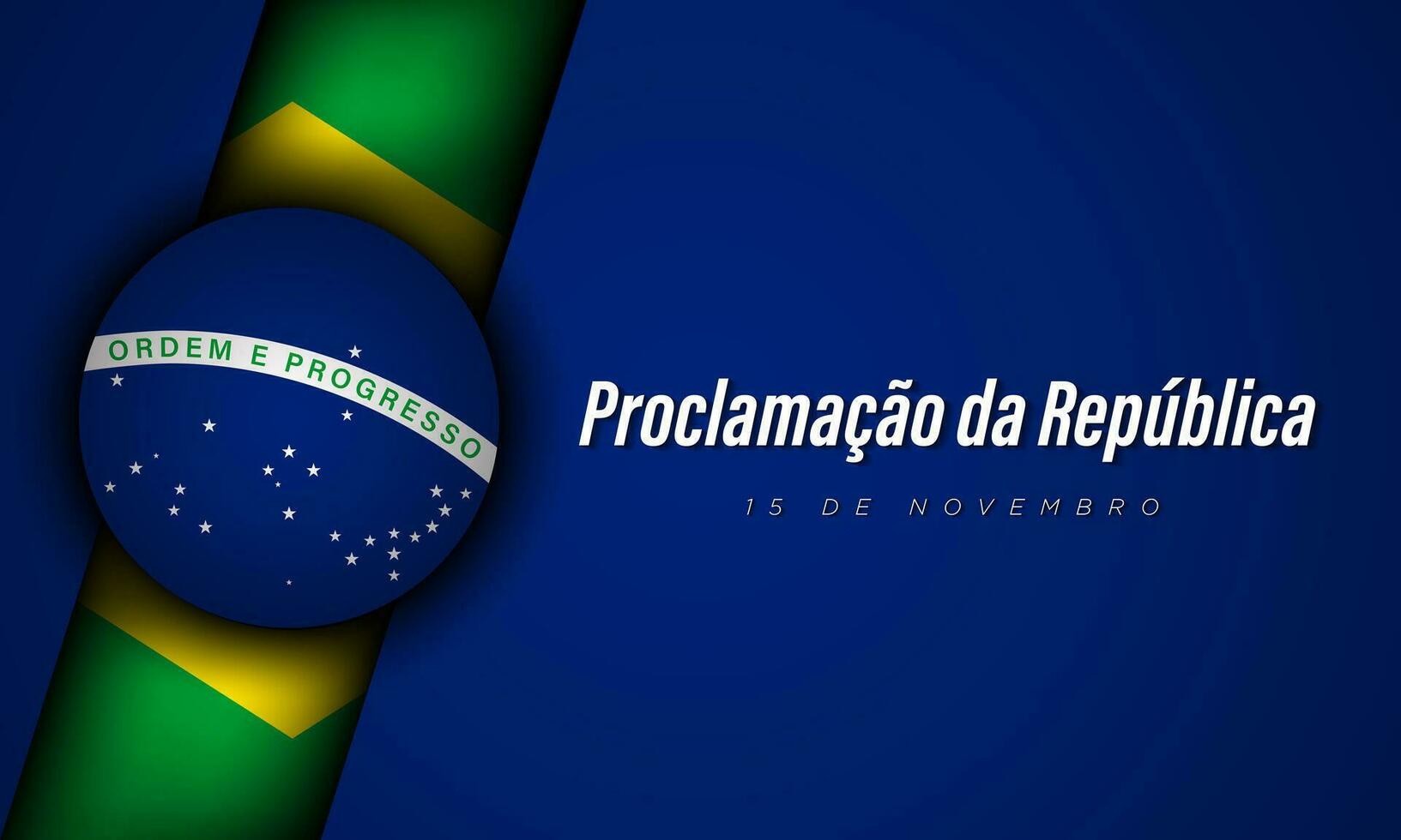 brasilien republik tag hintergrunddesign. vektor