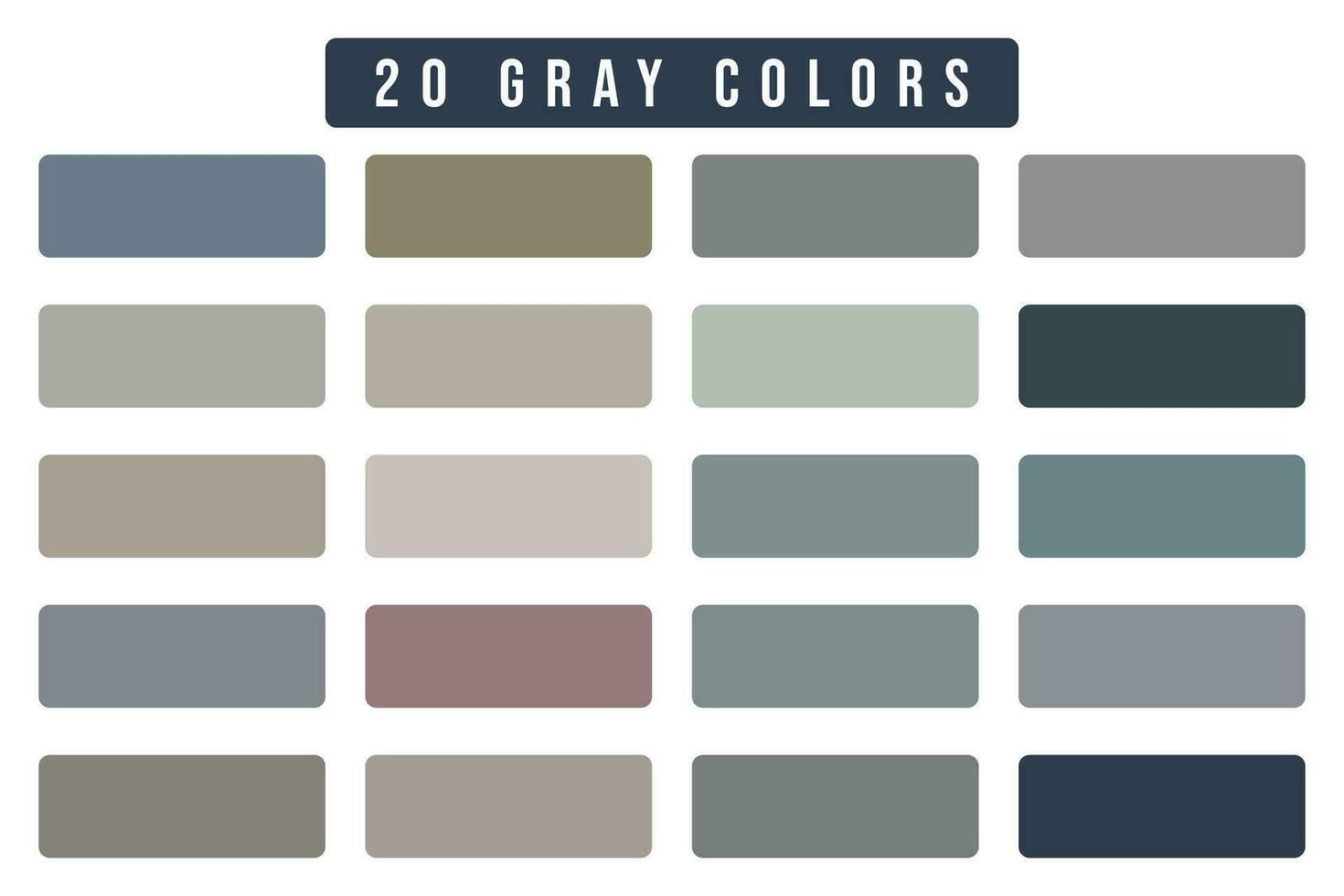 vektor grå Färg palett samling