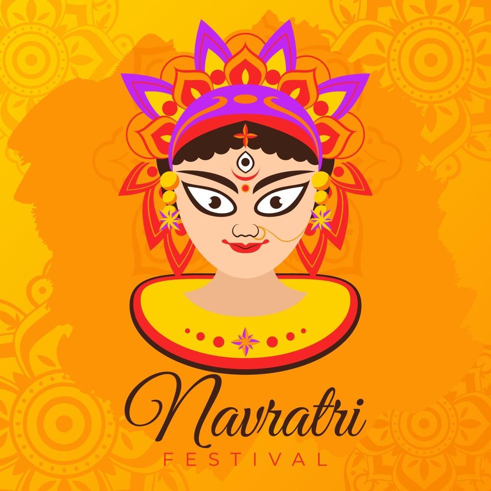 navratri festival bakgrund koncept vektor